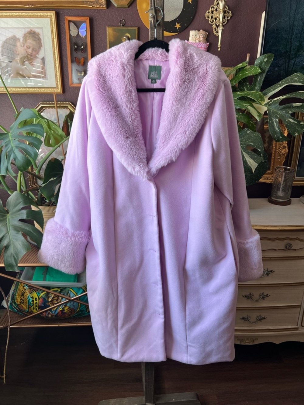 Wild Fable Lavender Faux fur Coat XXL